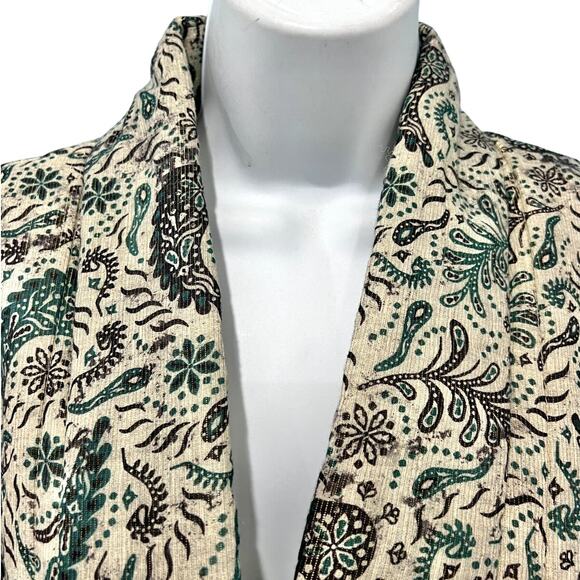MariaCher Beige Brown Green Paisley Quilted Miranda Jacket Alicante size S NEW - Picture 10 of 15